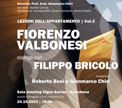 Fiorenzo Valbonesi dialoga con Filippo Bricolo, Presentazione “Libro Nuove cantine italiane territori e architetture”